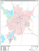 San Angelo Wall Map Premium Style